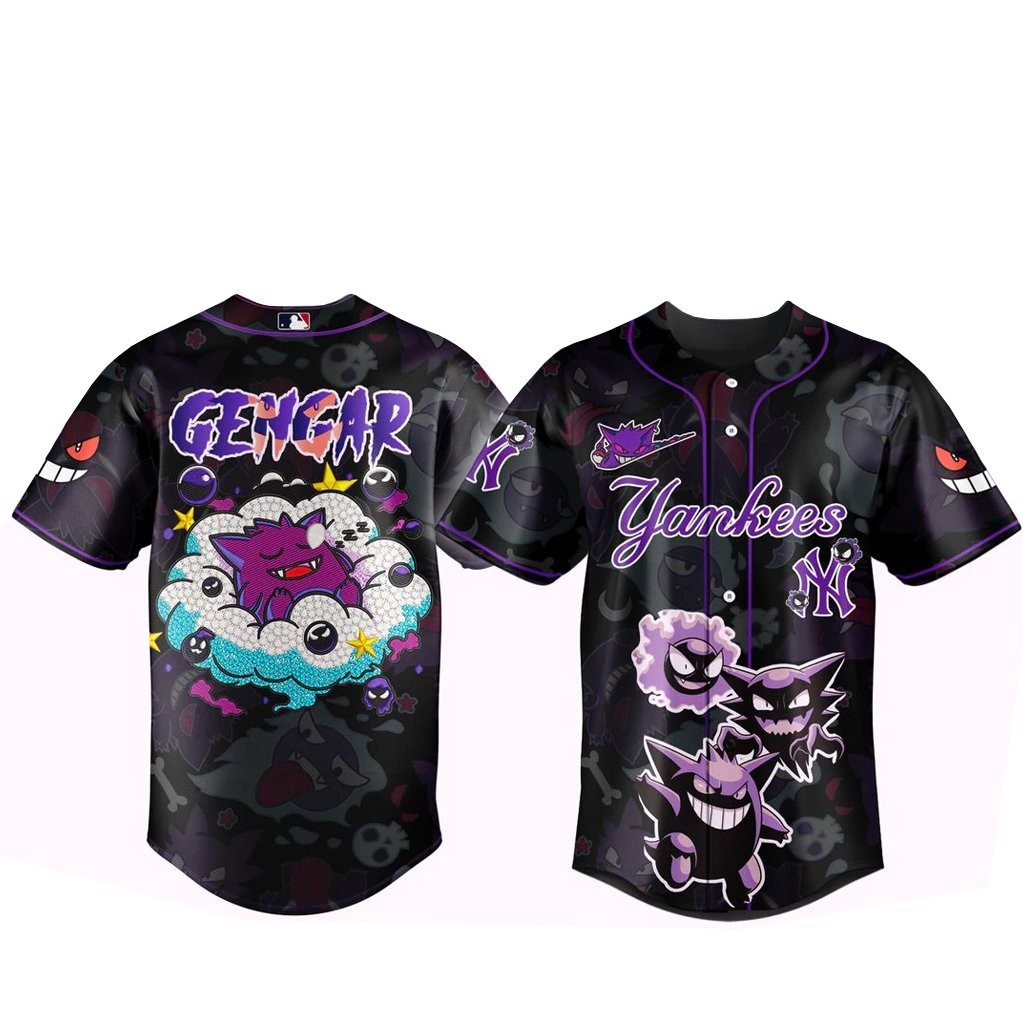 New York Yankees x Pokemon Gengar 2026 Baseball Jersey Version 1