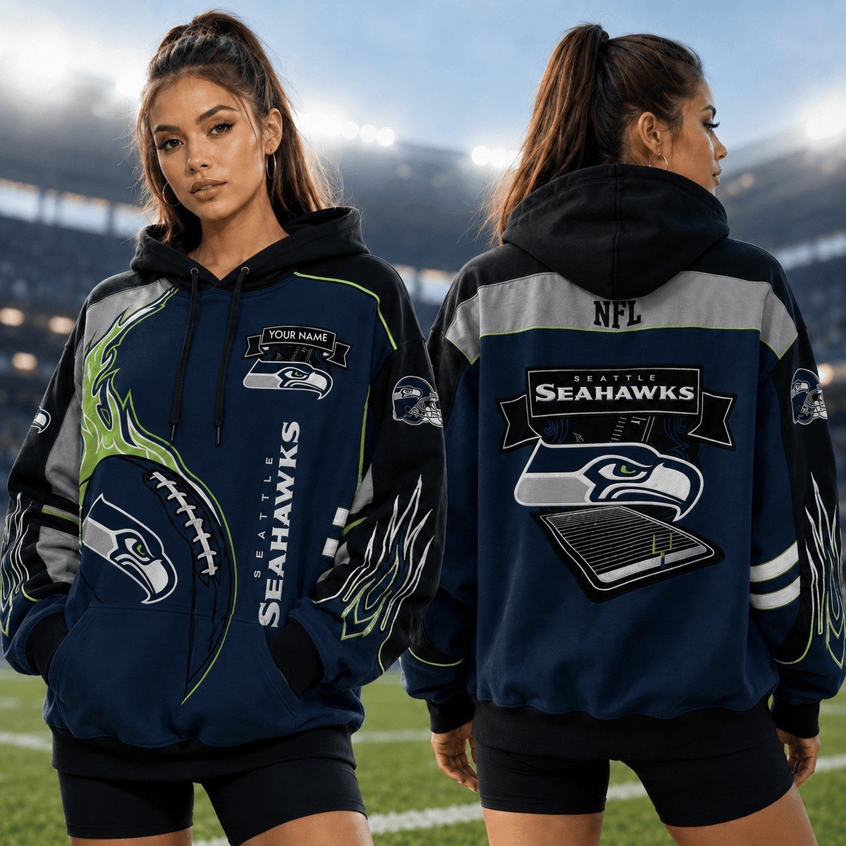 Musemora - Unisex Seattle Seahawks Hoodie - Game Day Football