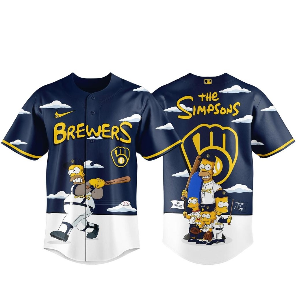 Milwaukee Brewers x The Simpsons 2026 Major Gameday Baseball Jersey
