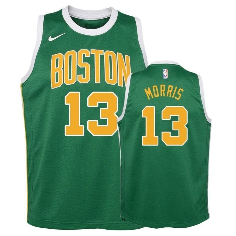 Youth Marcus Morris Boston Celtics #13 2018-19 Earned Green Jersey S-3XL