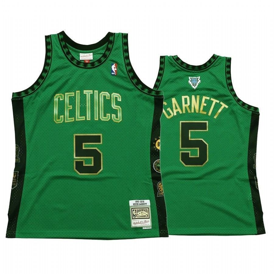 Boston Celtics Kevin Garnett #5 Green Hall of Fame Unisex Jersey