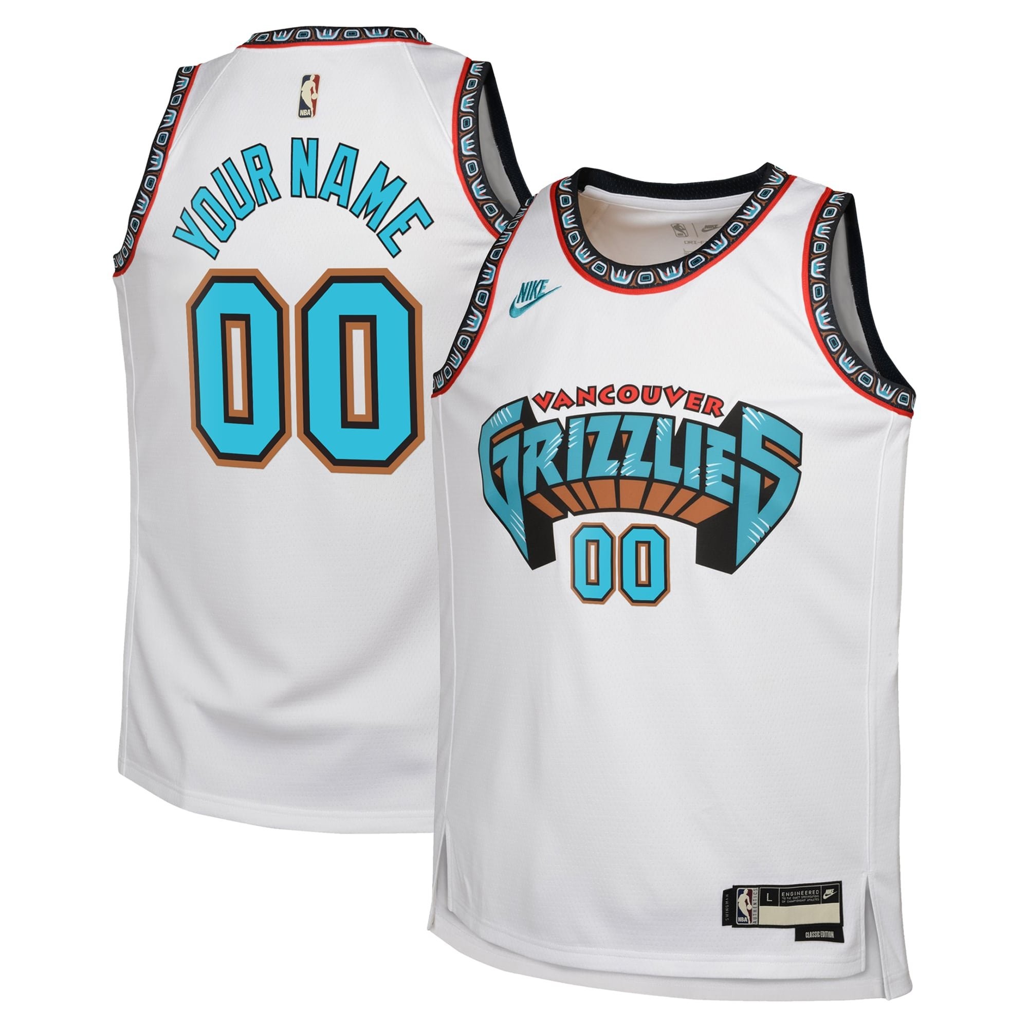 Memphis Grizzlies NBA Hardwood Classic Swingman Jersey Custom Youth Multicolor