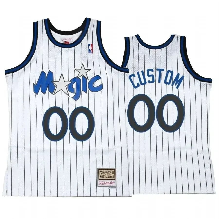 Men's Custom Orlando Magic White Hardwood Classics Jersey - Sizes S-3XL