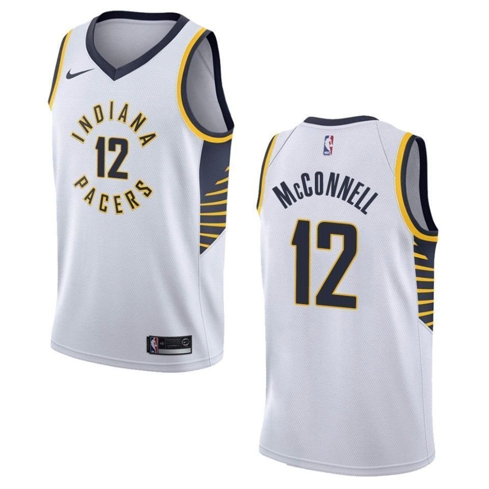 Men's Indiana Pacers T.J. McConnell #12 Association Swingman Jersey White