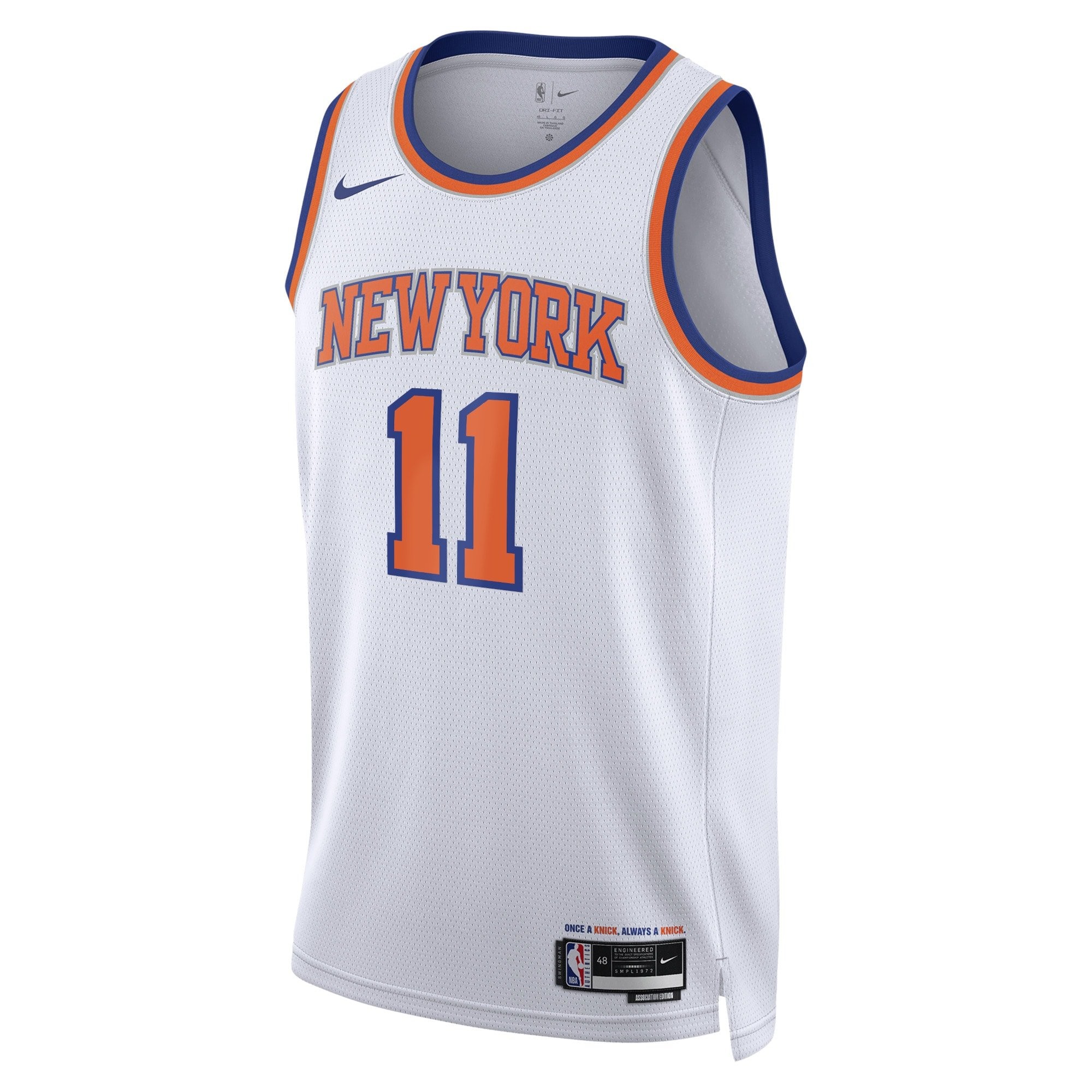 New York Knicks Association Edition Swingman Jersey White Jalen Brunson Unisex