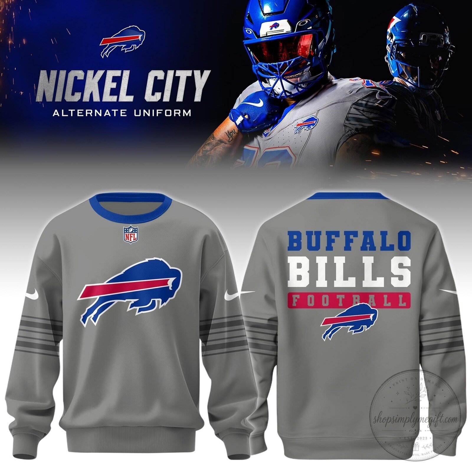 Musemora - Unisex Buffalo Bills Sweatshirt - Football