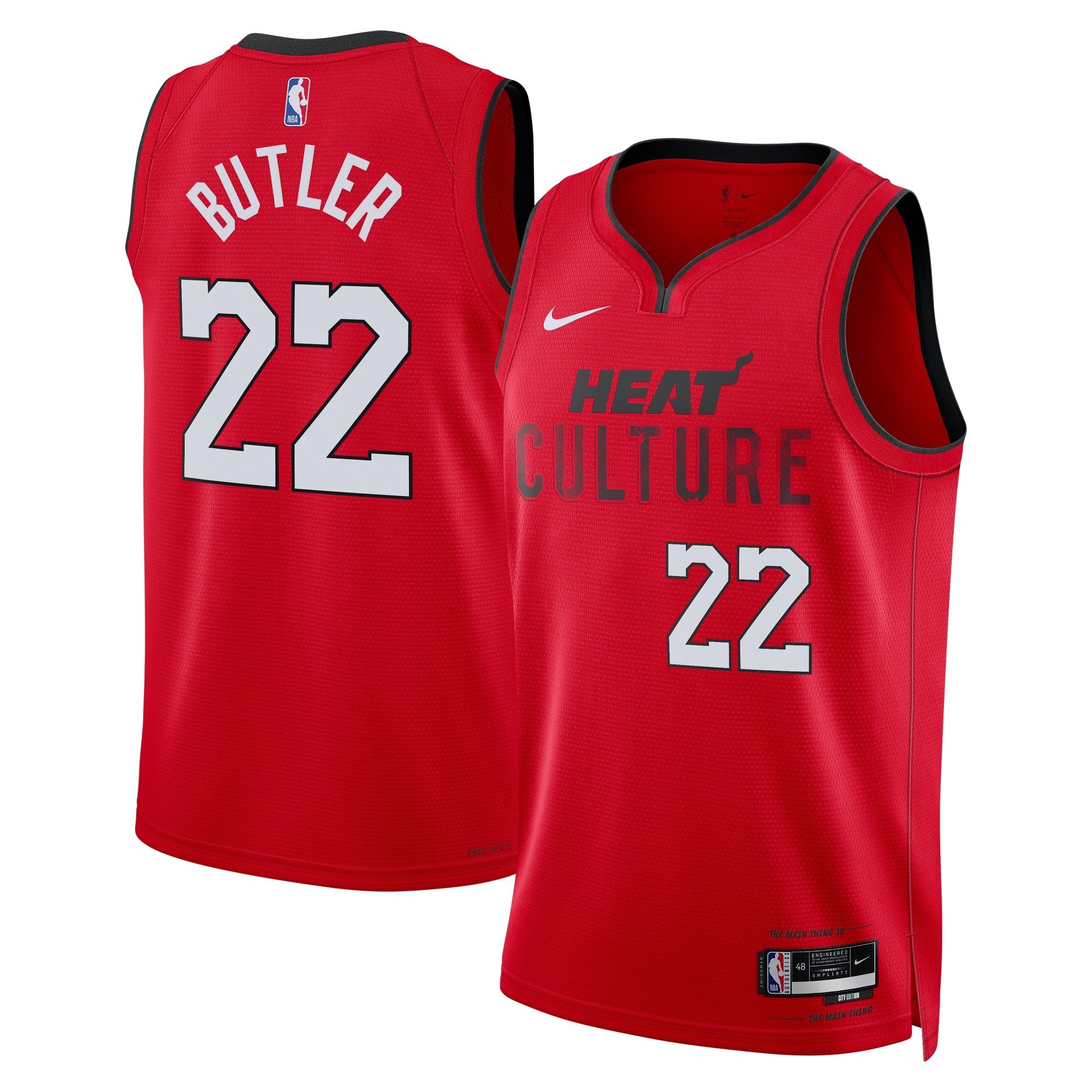 Miami Heat 2024 City Edition Swingman Jersey Red Jimmy Butler Unisex