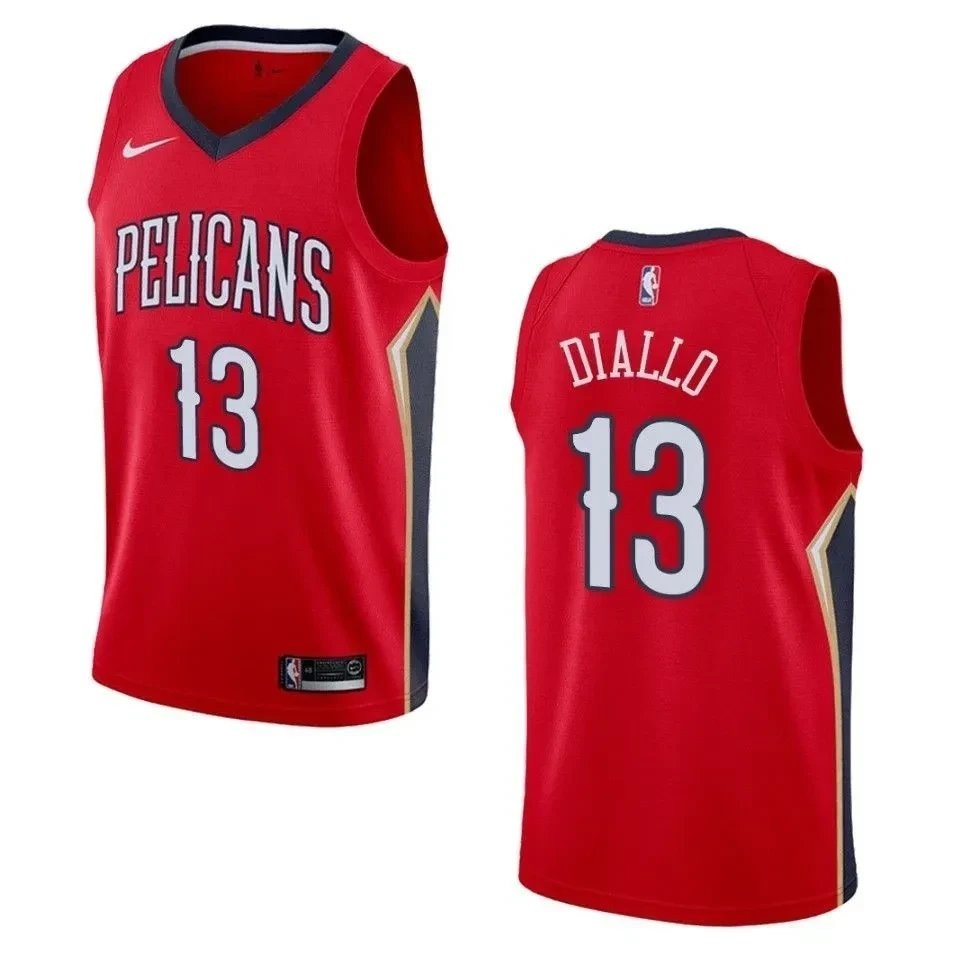 Men's New Orleans Pelicans Cheick Diallo #13 Statement Swingman Jersey Red