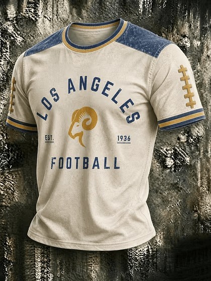 Musemora - Men's Los Angeles Rams T-Shirt - Game Day Football