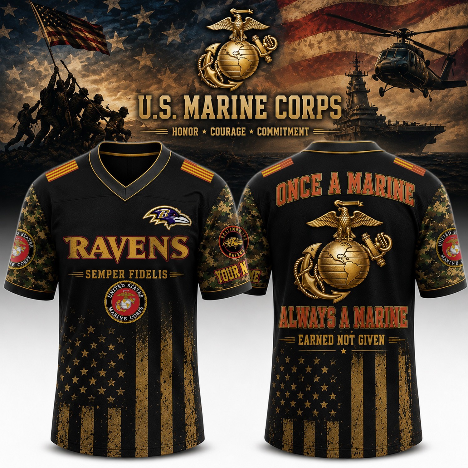 Musemora - Unisex Baltimore Ravens Jersey