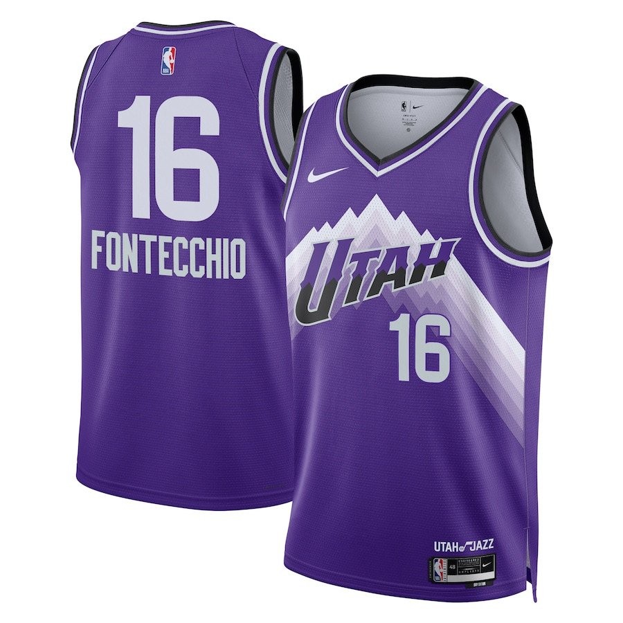 Simone Fontecchio 16 Utah Jazz 2023/24 City Edition Swingman Jersey Purple