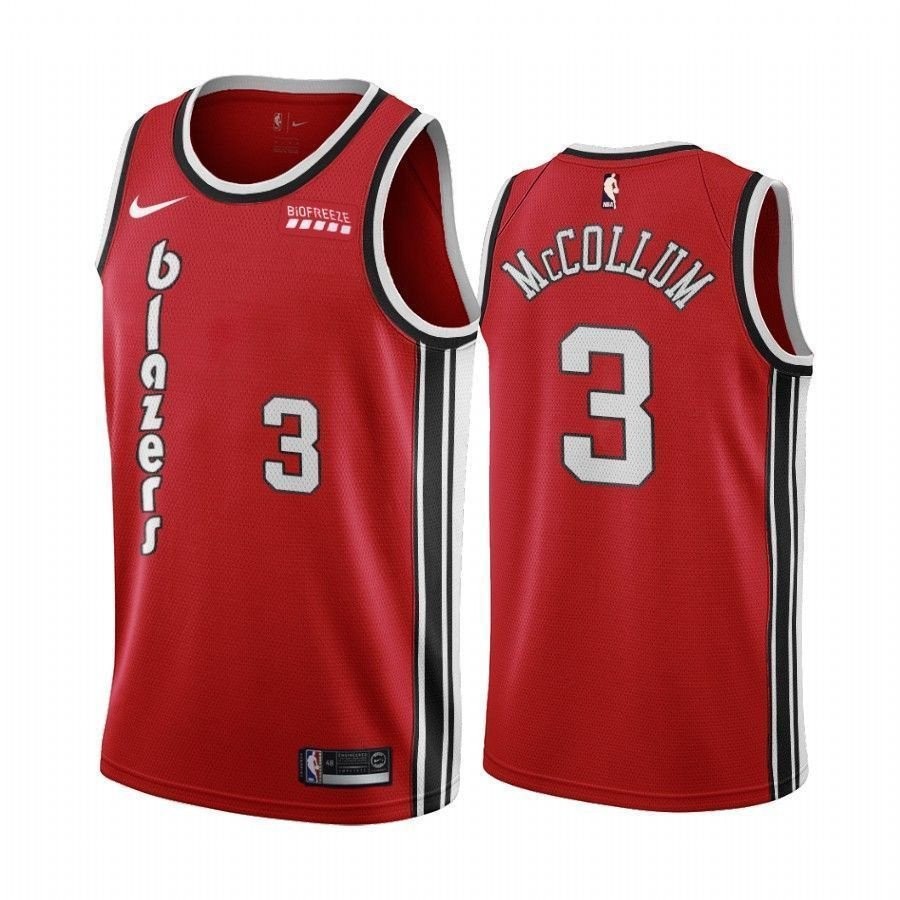 Men's Portland Trail Blazers C.J. McCollum Red Classic Edition Jersey