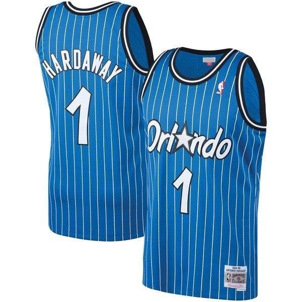 Men's Penny Hardaway 1 Blue Orlando Mitchell & Ness Jersey