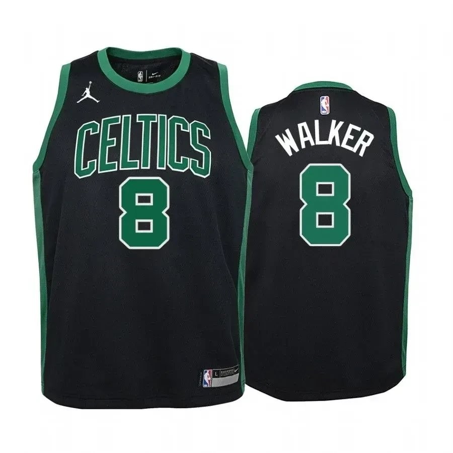 Youth Kemba Walker Boston Celtics Black Statet Jersey Jumpman