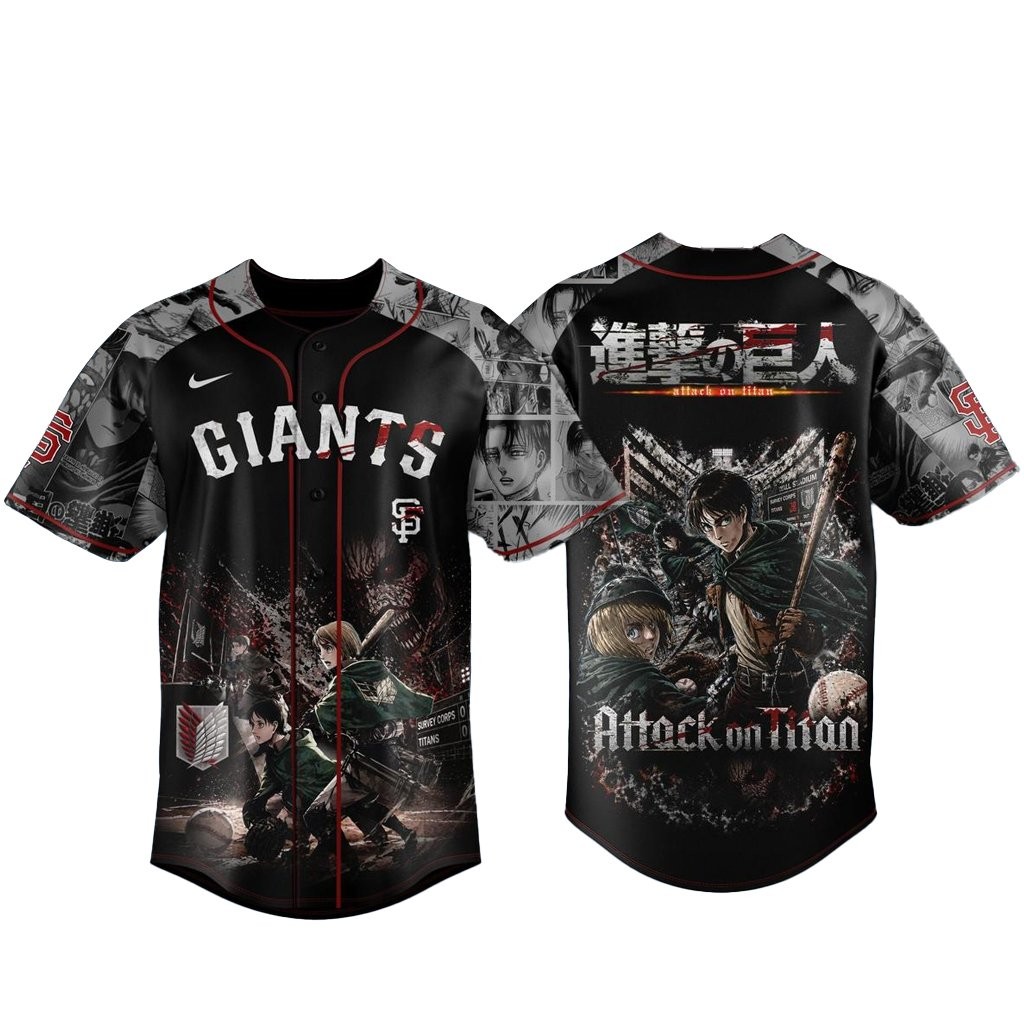 San Francisco Giants x Attack on Titan 2026 Baseball Jersey