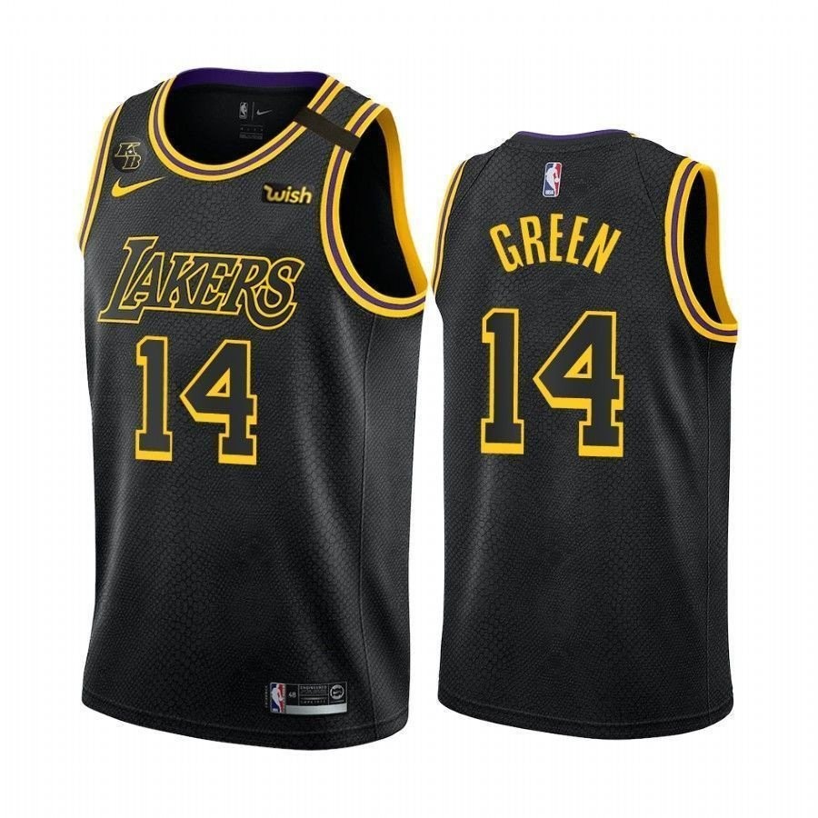 Los Angeles Lakers Danny Green 14 Black Mamba Inspired City Jersey Unisex Multicolor