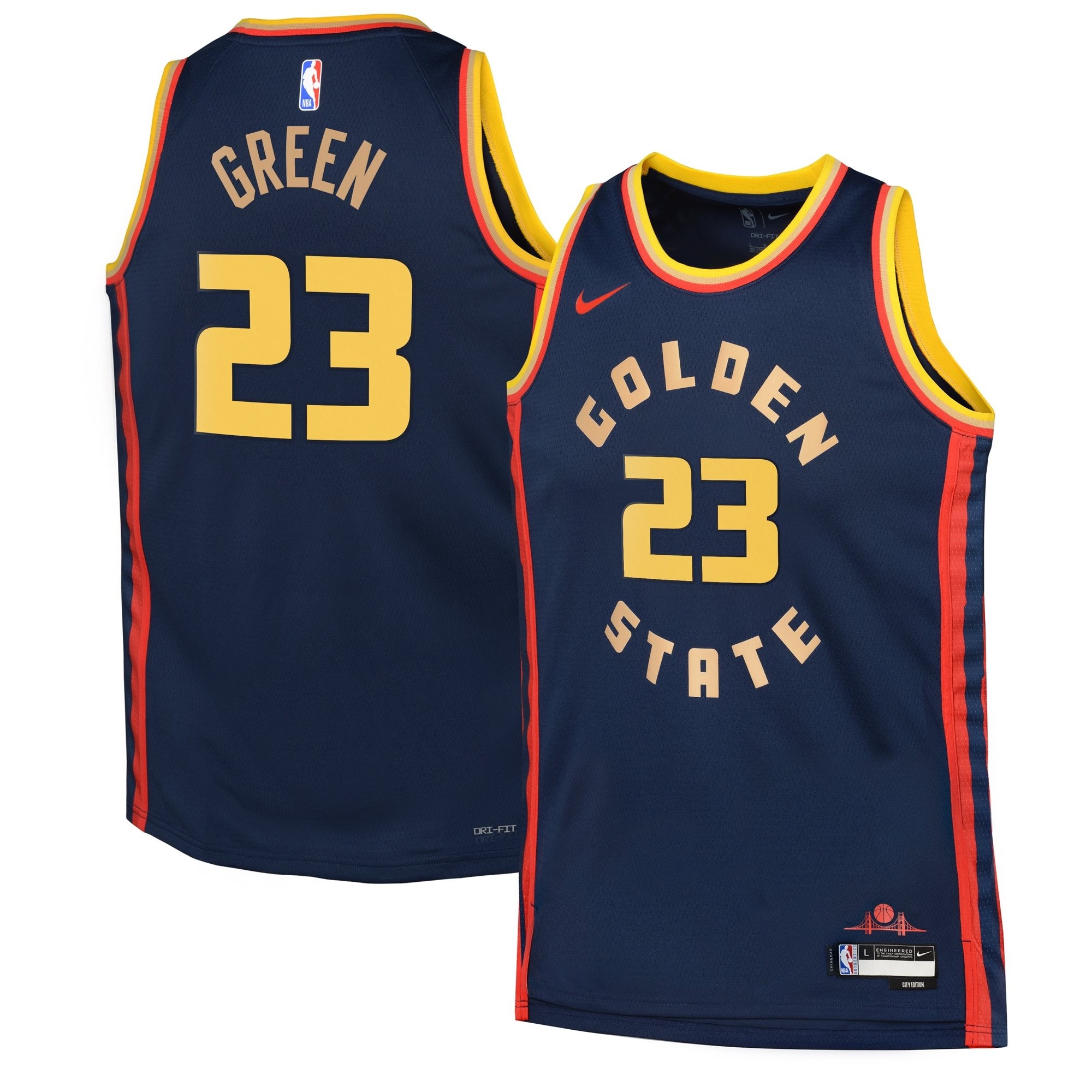 Golden State Warriors City Edition Swingman Jersey 2024 Navy Draymond Green Youth