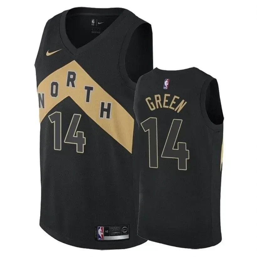 Raptors Danny Green #14 City Black NBA Jersey - Men's S-3XL