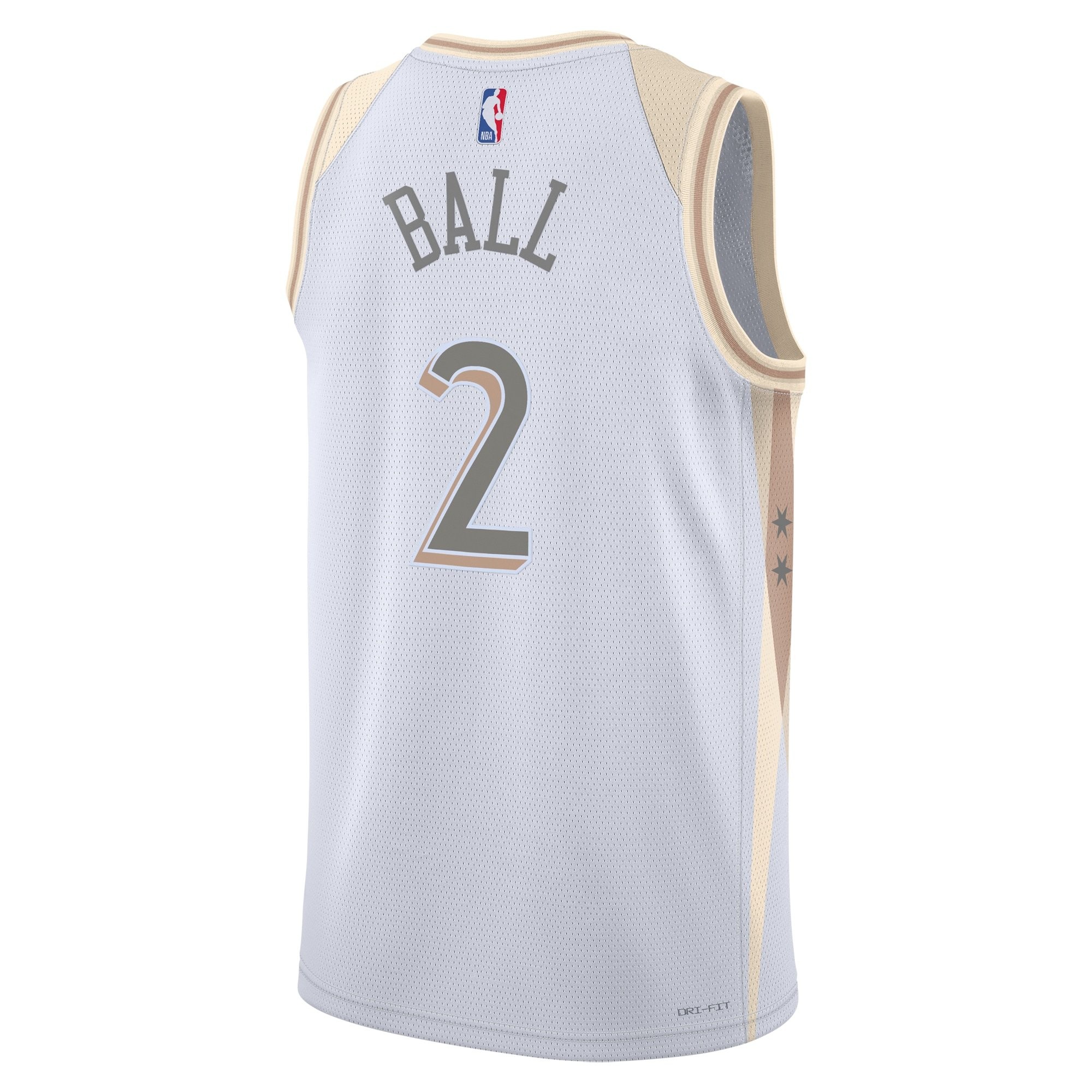 Chicago Bulls City Edition Swingman Jersey 2024 White Lonzo Ball Unisex - Image 3