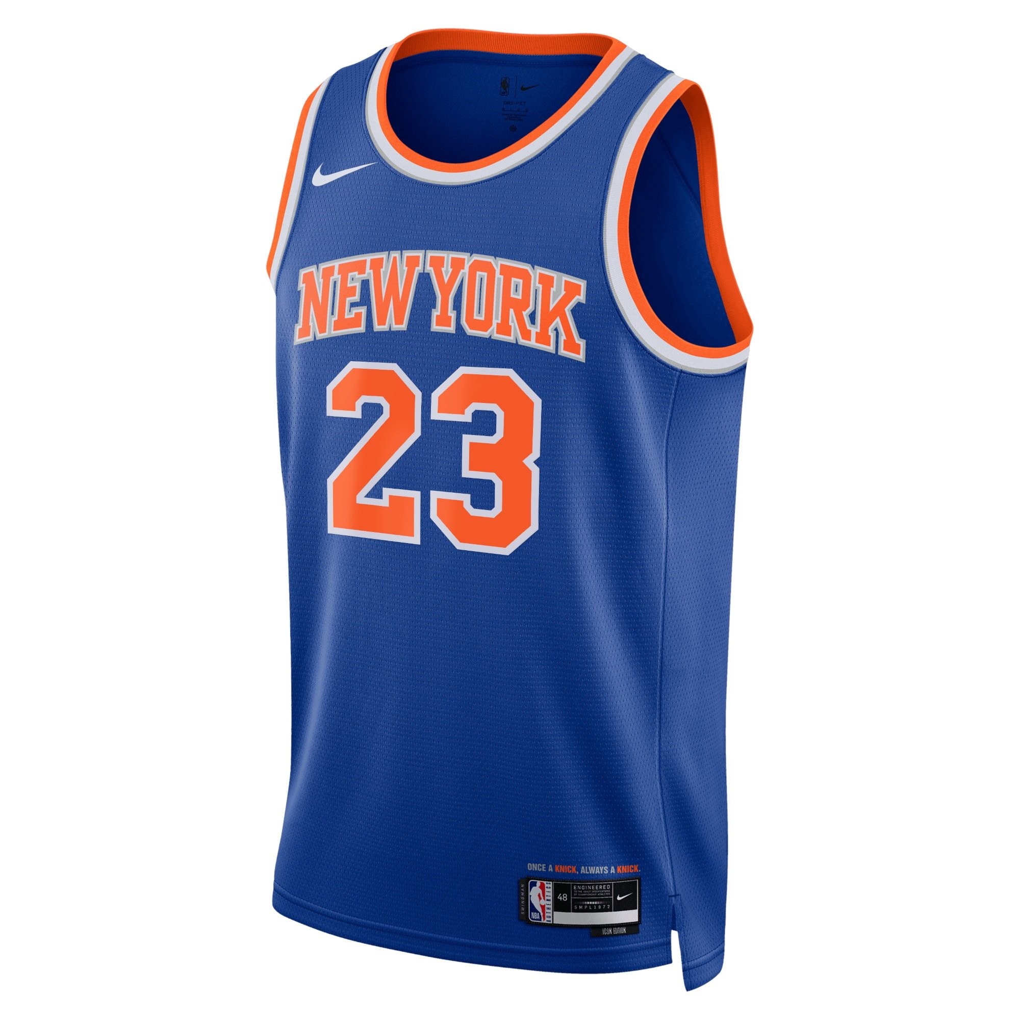 New York Knicks Icon Edition Swingman Jersey Blue Mitchell Robinson Unisex