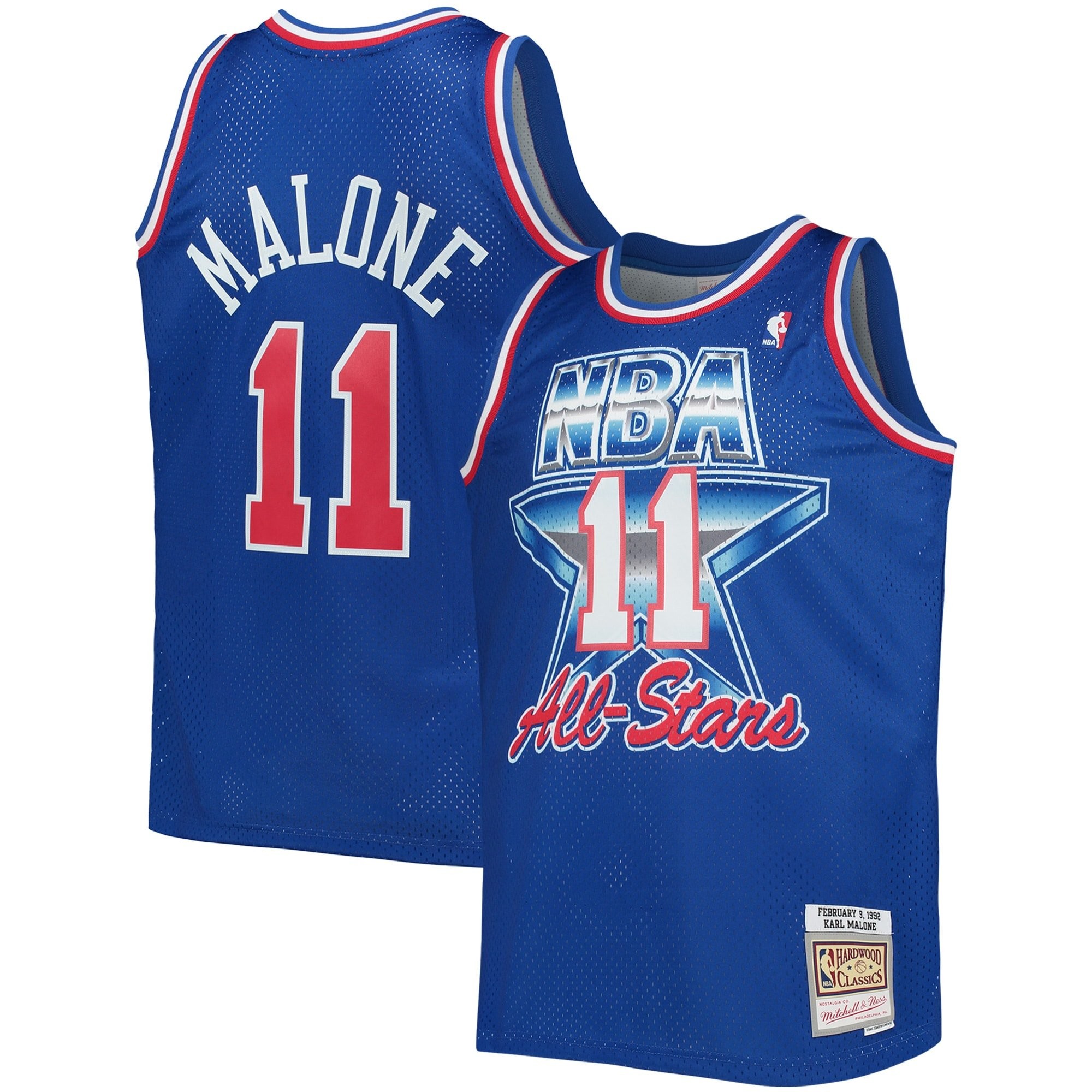 Men's Mitchell & Ness Karl Malone Royal Western Conference 1992 NBA All-Star Swingman Jersey