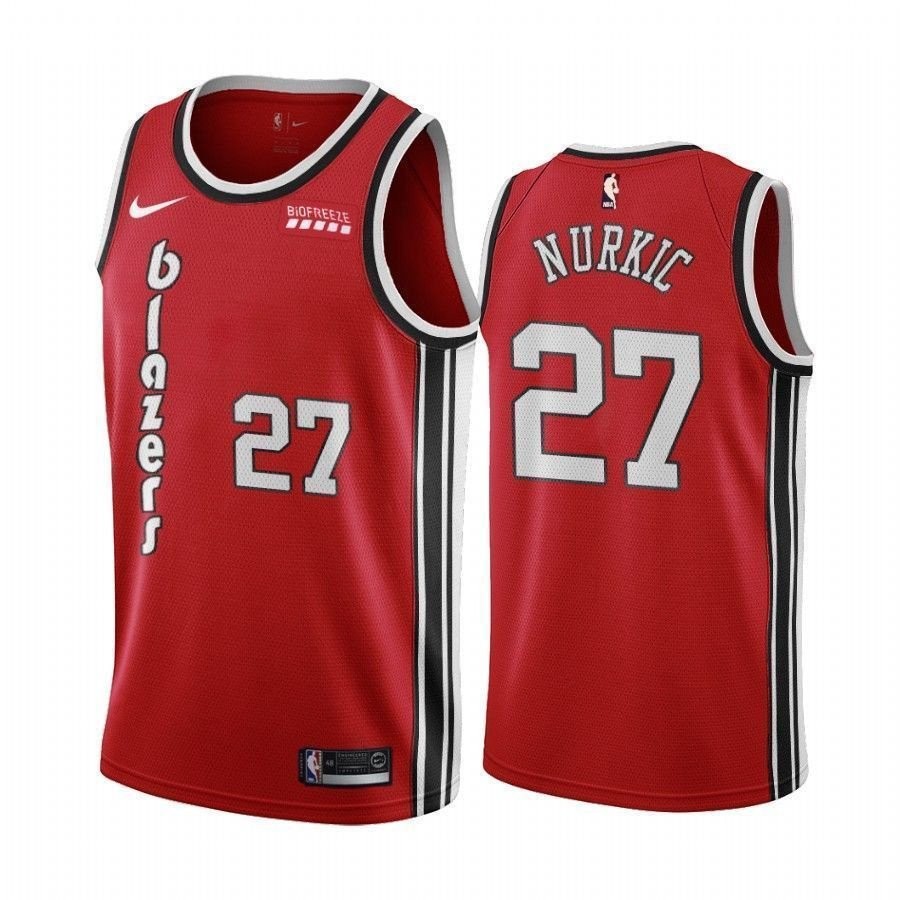 Men's Portland Trail Blazers Jusuf Nurkic Red Classic Edition Jersey S-3XL