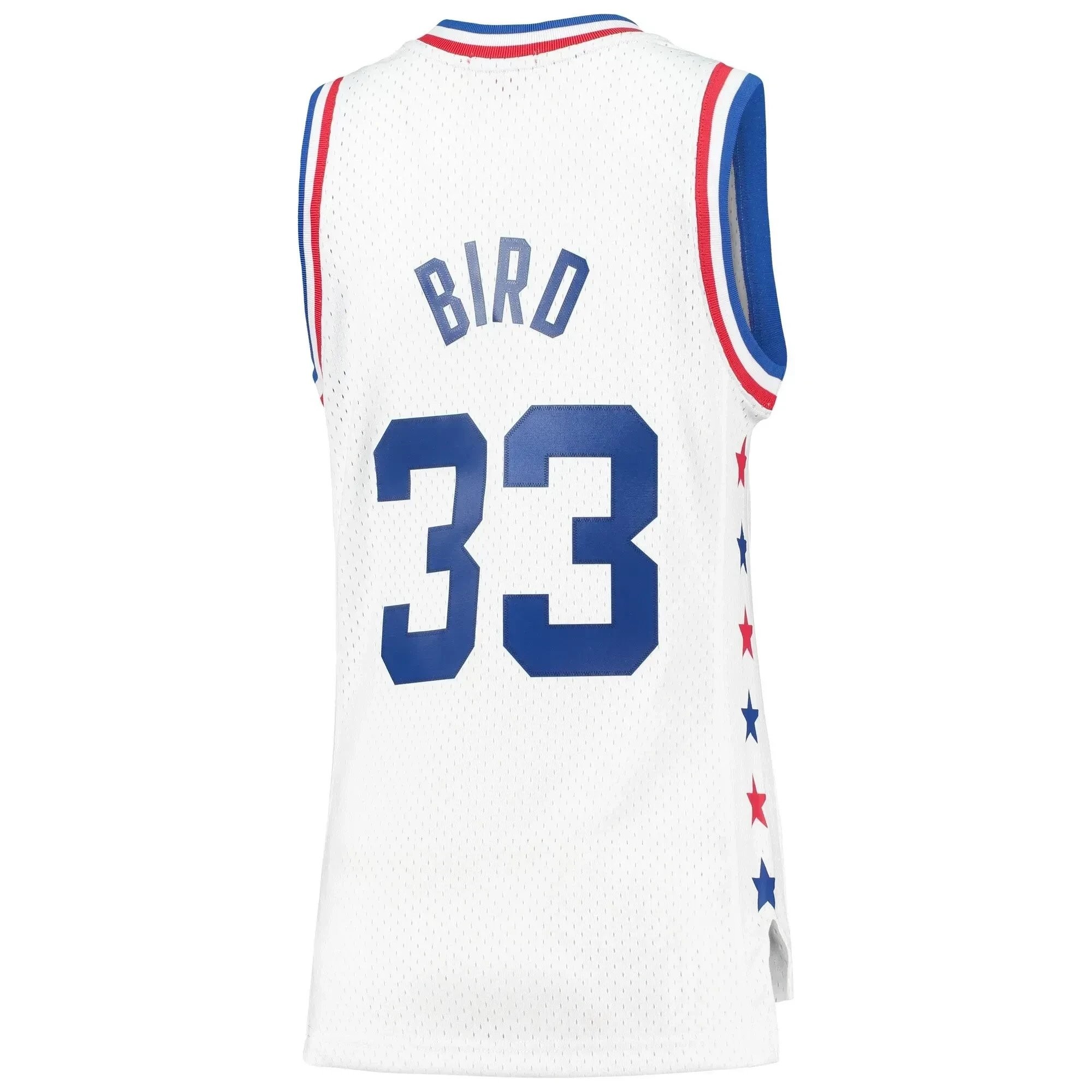 Larry Bird Eastern Conference Mitchell Ness Women's 1985 All-star Game Swingman Jersey - White - Image 4