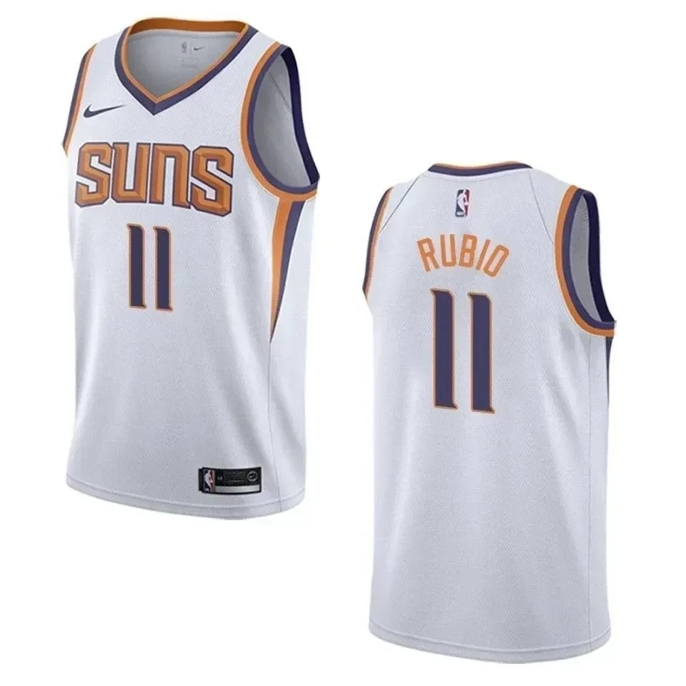 Men's Phoenix Suns Ricky Rubio #11 Association Swingman Jersey White