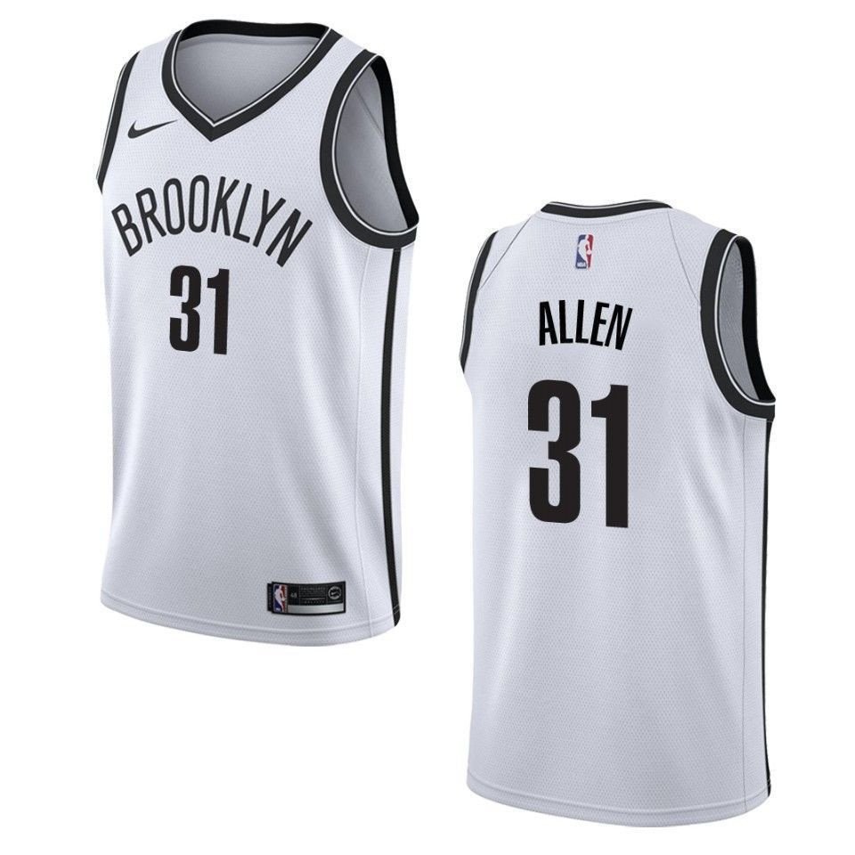 Men's Brooklyn Nets Jarrett Allen #31 Association Swingman Jersey White