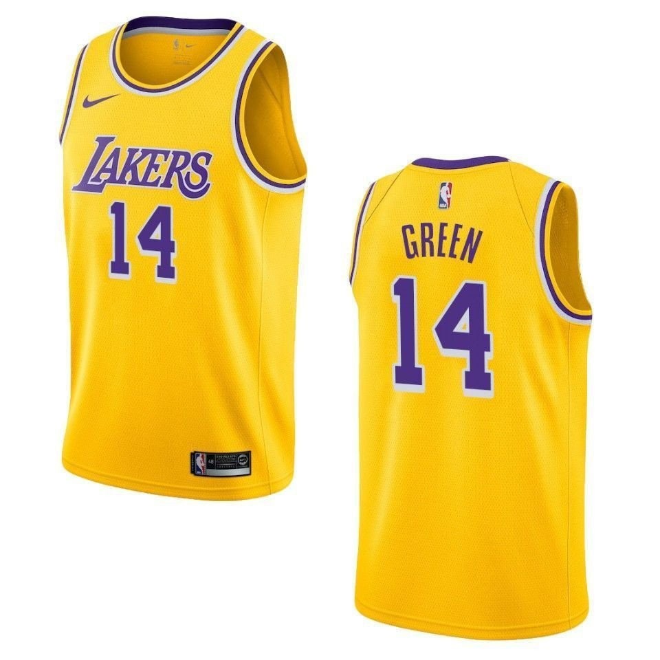 Men's Los Angeles Lakers Danny Green 14 Icon Swingman Jersey Yellow