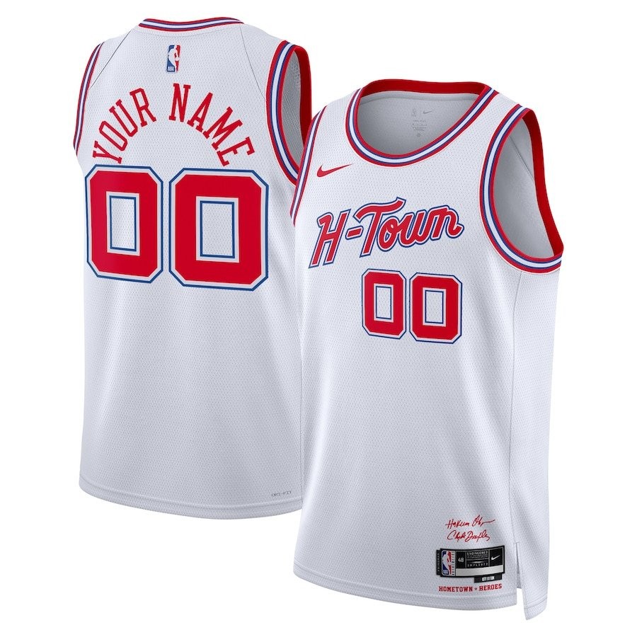 Houston Rockets 2023/24 City Edition Swingman Custom Jersey White Unisex