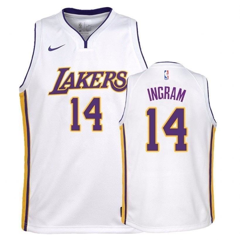 Youth Lakers Brandon Ingram 14 Association White Jersey - Unisex
