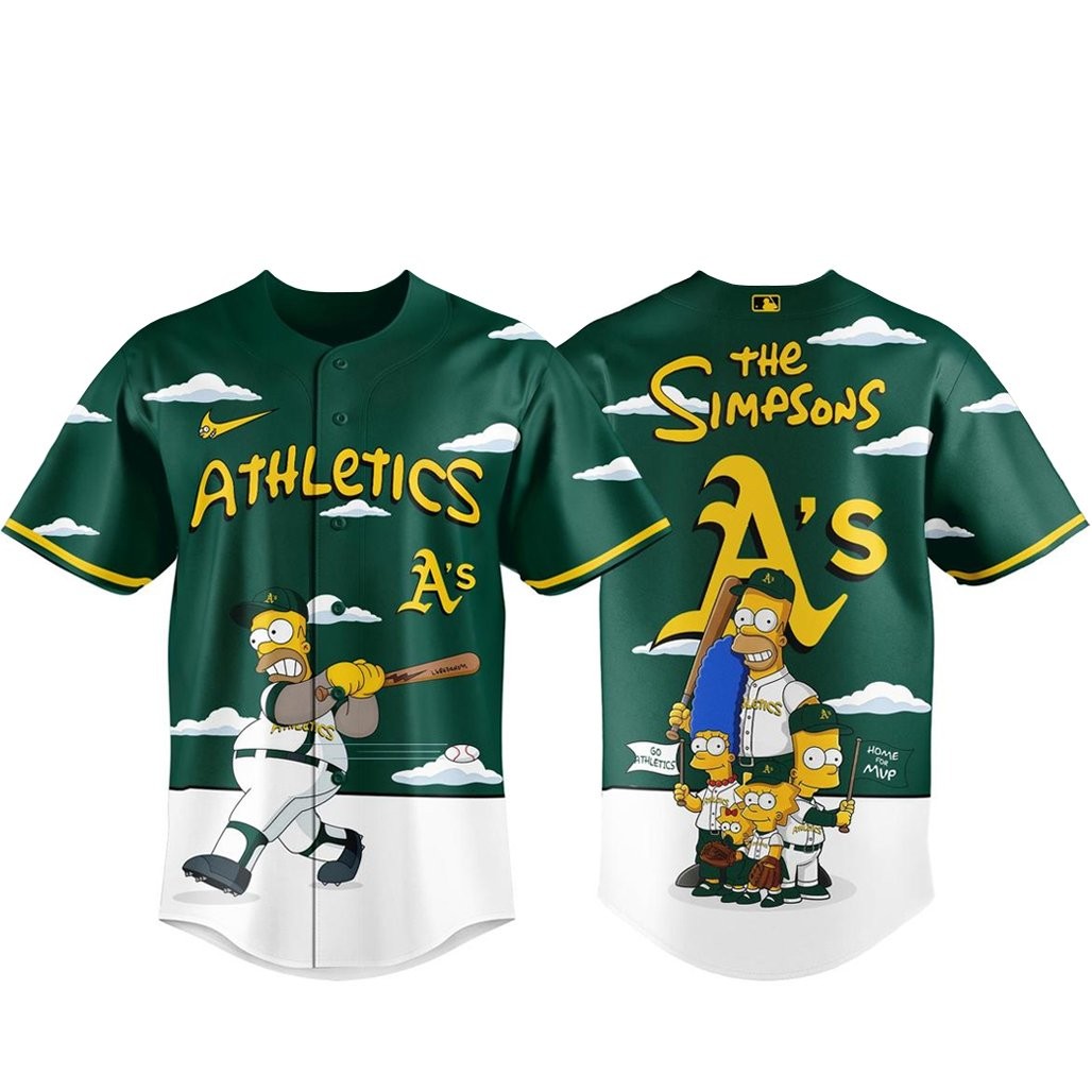 Oakland Athletics x The Simpsons 2026 Major Gameday Baseball Jersey