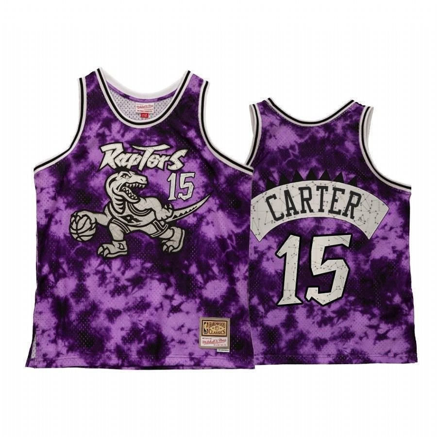 Men's Toronto Raptors Vince Carter Galaxy Constellation Jersey Purple Throwback