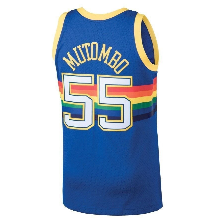 Dikembe Mutombo Denver Nuggets Mitchell & Ness 1991-92 Hardwood Classics Swingman Jersey - Blue - Image 3