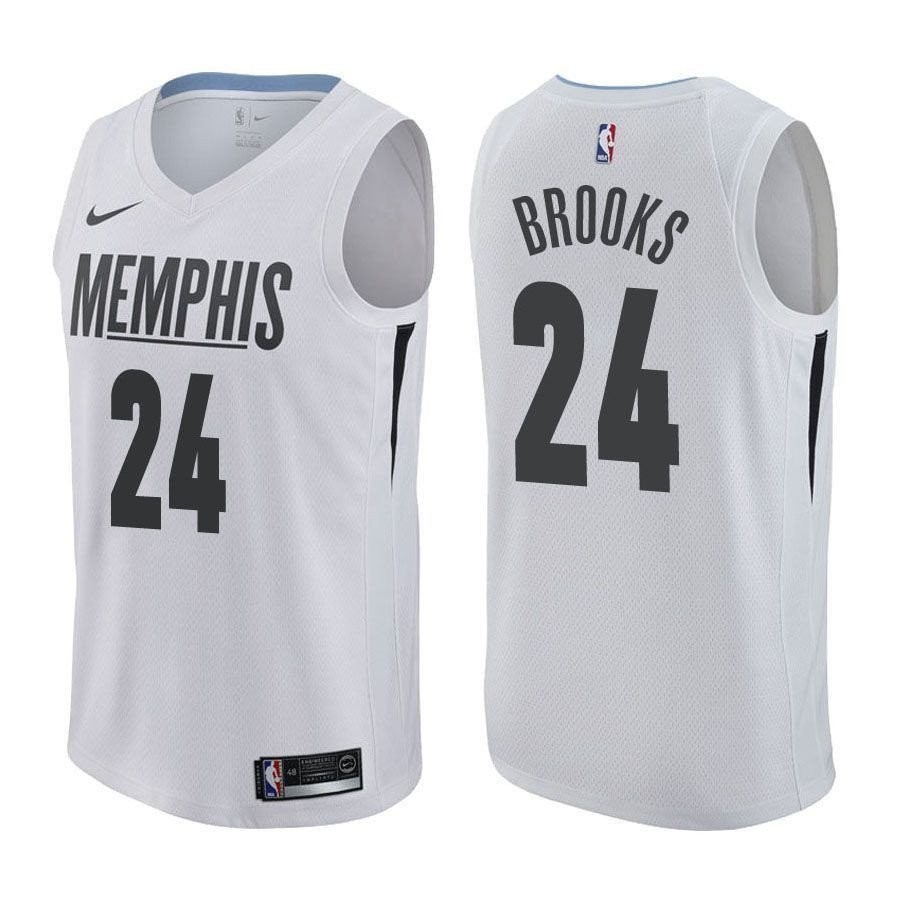 Grizzlies Dillon Brooks #24 City Edition White NBA Jersey - Men's Basketball Jersey