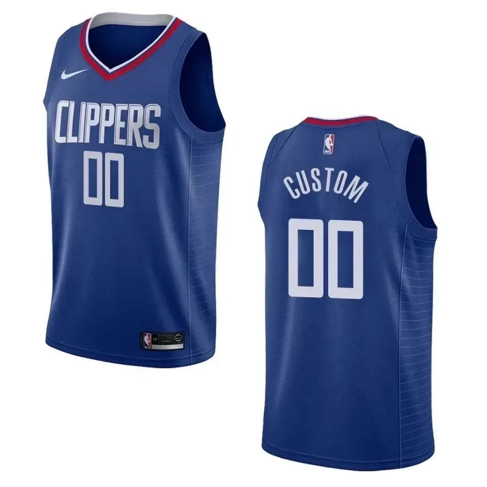 Men's Los Angeles Clippers 00 Custom Icon Swingman Jersey - Blue
