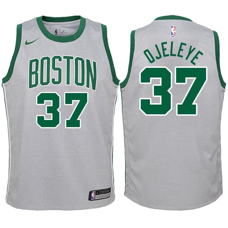 Youth Boston Celtics 37 Semi Ojeleye Gray Swingman Jersey-City Edition Jersey