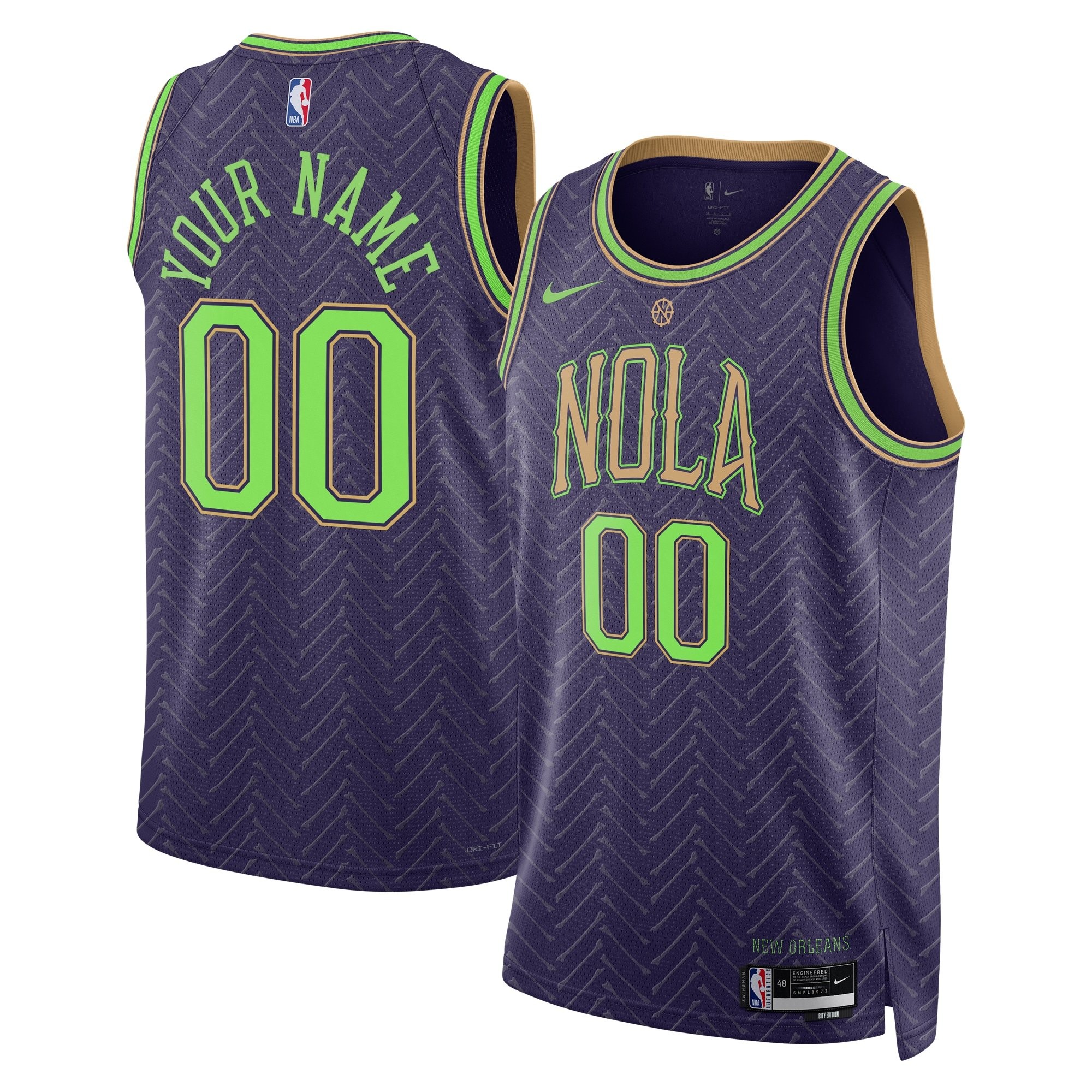 New Orleans Pelicans City Edition Swingman Jersey 2024 Custom Unisex Multicolor
