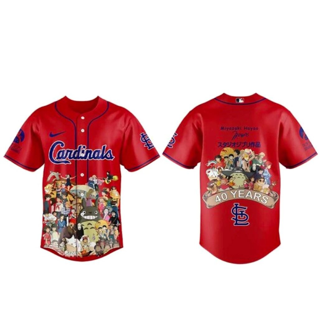 St. Louis Cardinals x Studio Ghibli 40th Anniversary Baseball Jersey