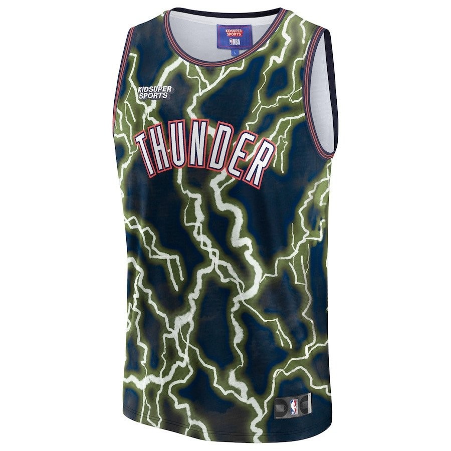 Oklahoma City Thunder NBA & KidSuper Studios Unisex Hometown Jersey - Black - Image 2