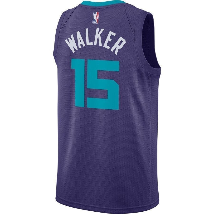 Kemba Walker Charlotte Hornets Swingman Jersey - Statement Edition - Purple - Image 3