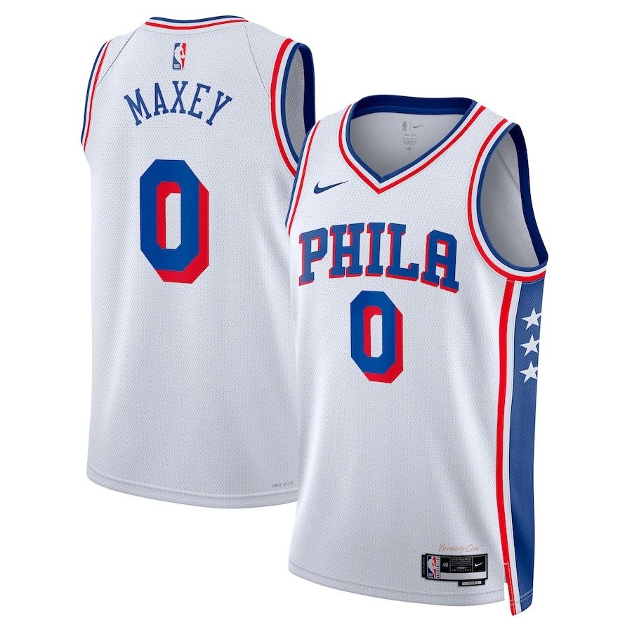Tyrese Maxey #0 Philadelphia 76ers 2023/24 Swingman Jersey Association Edition White