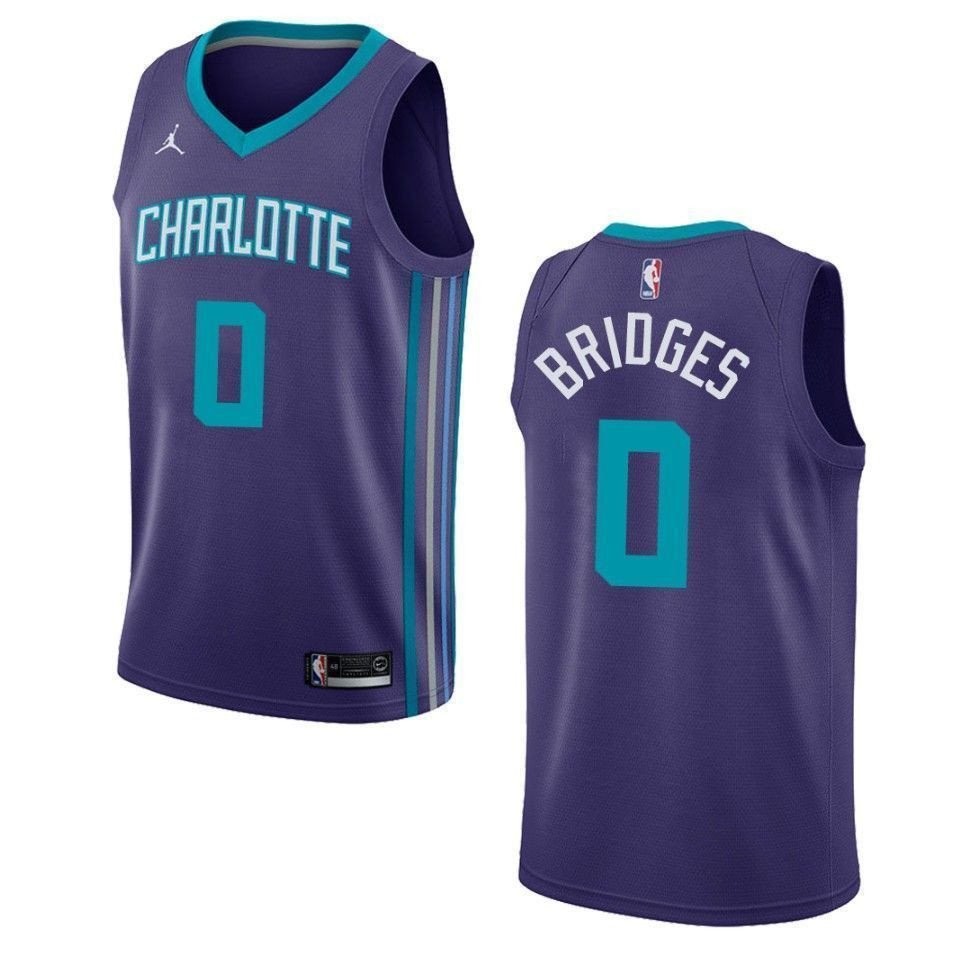 Men's Charlotte Hornets Miles Bridges Statement Swingman Jersey Purple