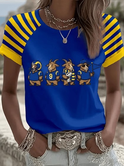 Musemora - Unisex Los Angeles Rams T-Shirt - Game Day Football