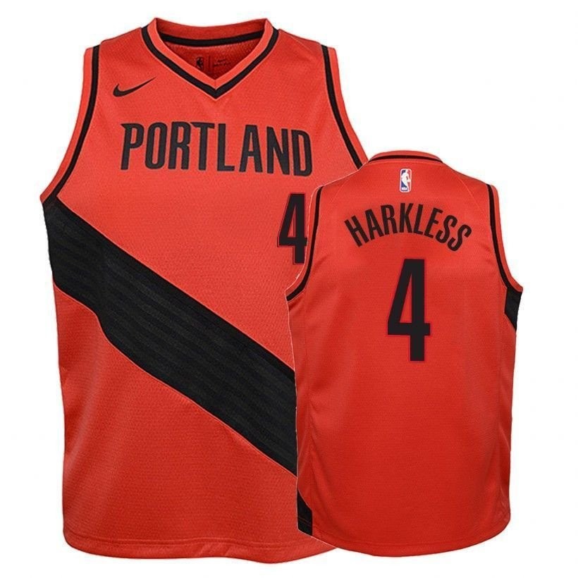 Youth Blazers Maurice Harkless #4 State Red Basketball Jersey S-3XL Multicolor