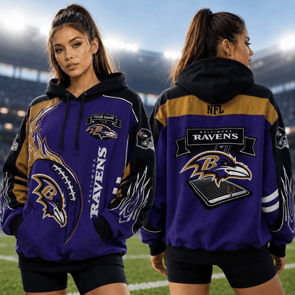 Musemora - Unisex Baltimore Ravens Hoodie - Game Day
