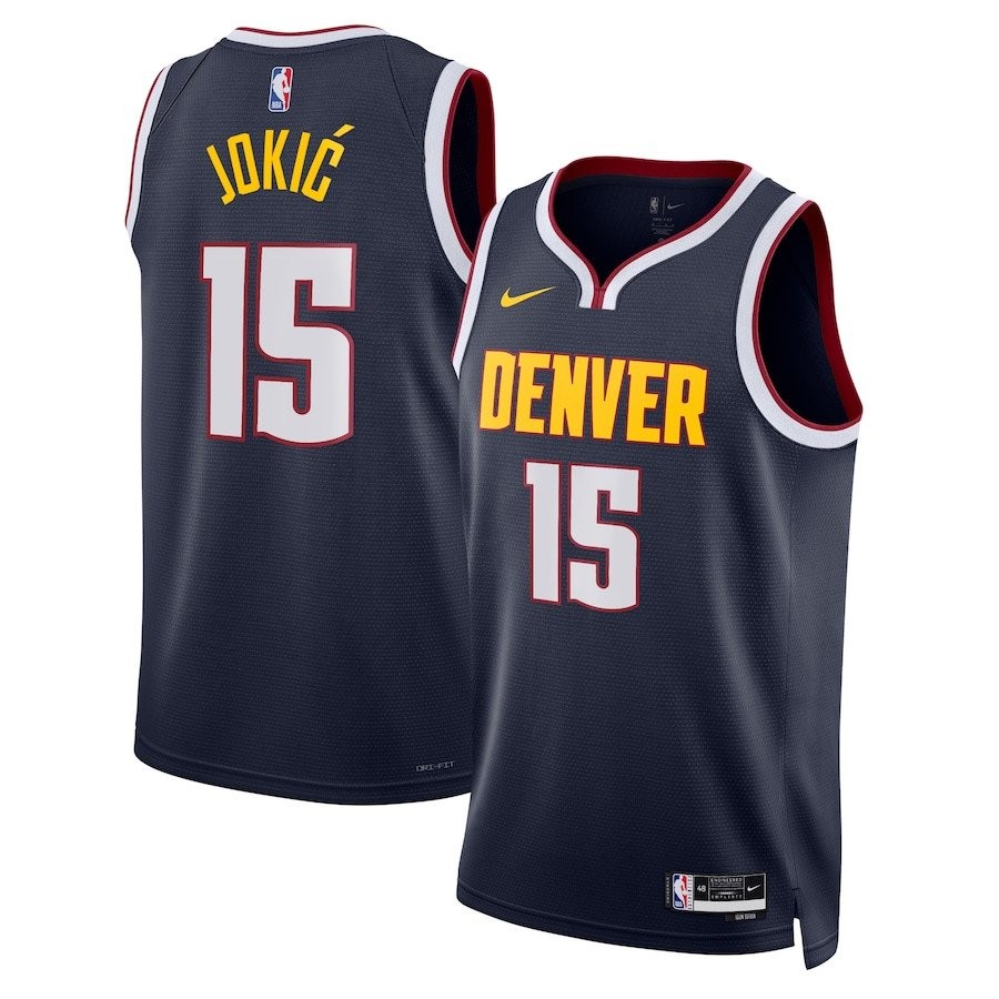 Nikola Jokic 15 Denver Nuggets Unisex Swingman Jersey Icon Edition Navy