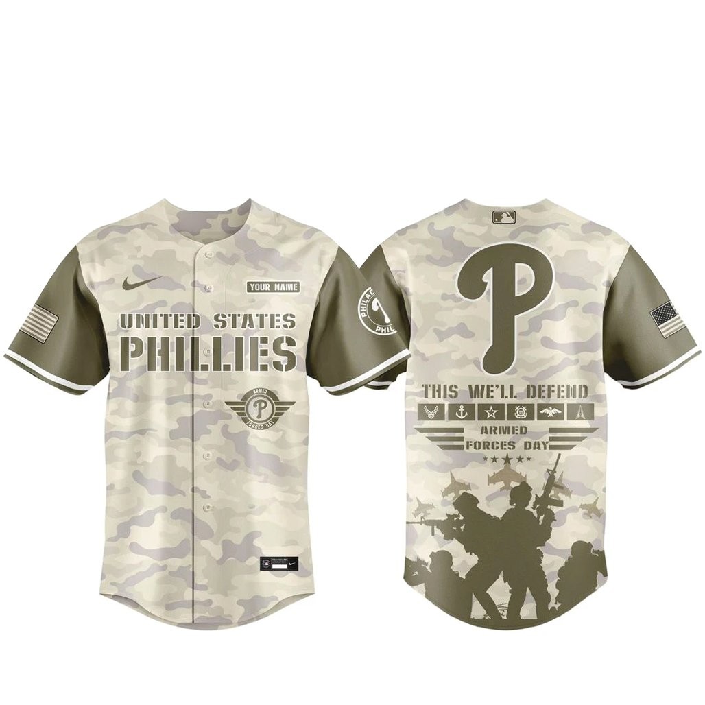 Philadelphia Phillies Armed Forces Day Appreciation Night 2026 Baseball Jersey