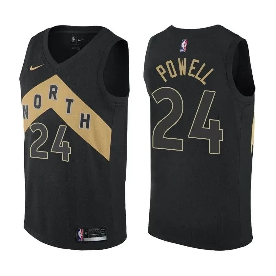 Raptors Norman Powell 24 City Edition Black Jersey Men's Basketball Jersey